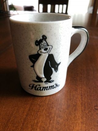 Hamm’s Beer Bear Glass Mug Coffee Cup Sweet