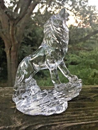 Howling Wolf Wolves Wonders Of The Wild Princess House Crysal Figurine ❤️j8