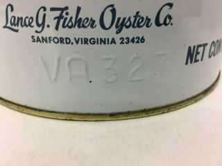Capt.  Fisher The Land Of Pleasant Living Oyster Can Lance G.  Fisher Sanford VA 7