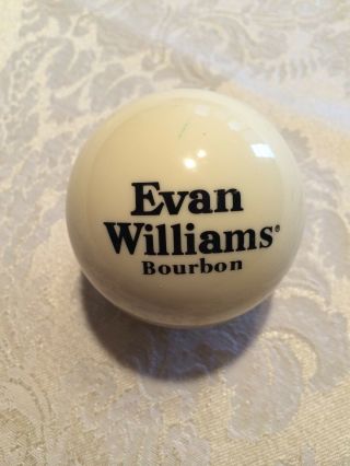 Evan Williams Bourbon Playboy White Pool Cue Ball Rare Promotional