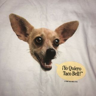 Vintage 1998 “yo Quiero Taco Bell ” Chihuahua Taco Bell Promo Shirt Gildan 2xl