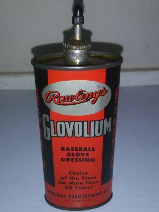 Vintage Rawlings Baseball Gloves Tin Oil Can Oiler Squirt.  Motor Oil