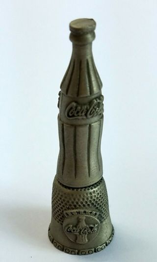 1995 Coca Cola Pewter Coke Bottle Thimble