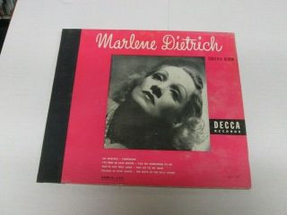 78 Rpm 10 Inch Album - Female Vocal - Decca A - 675 - Marlene Dietrich - 4 Discs
