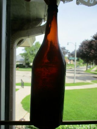 Antique Menominee River Brewing Co.  Beer Menominee,  Michigan Beer Bottle 12 " Tall