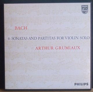 Rare Arthur Grumiaux Bach 6 Sonatas And Partitas - Nm Vinyl - German Release