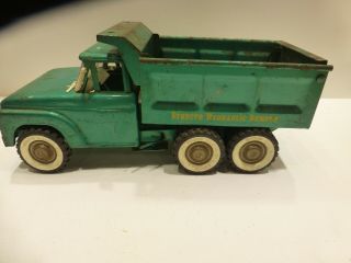 Vintage Structo Hydraulic Dumper Dump Truck Metallic Green