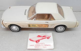 1964 Ford Mustang White Jim Beam Regal China Decanter Bottle 1985