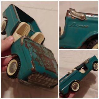 Vintage 1960s Nylint Ford Bronco Jeep 4x4 Turquoise Metal Patina