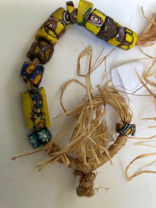 African Antique Trade Beads Vintage Venetian Old Glass Beauty Beads Millefiori D
