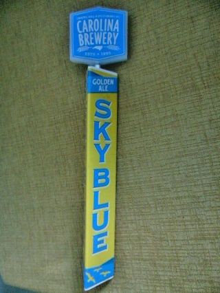 Carolina Brewery Sky Blue Golden Ale Beer Tap Handle Chapel Hill Pittsboro Nc