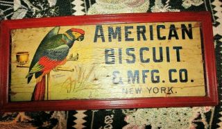 American Biscuit & Mfg.  Co.  - Vintage Box Lid - Framed