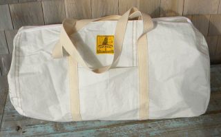 Large Maine Made Sailcloth Sports Duffel Tote Bag - Support Newf Dog Rescue