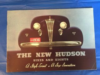 1936 Hudson " Sixes & Eights " Car Dealer Sales Brochure
