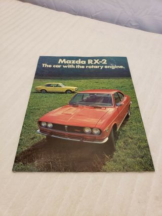 1972 Mazda Rx2 Sales Brochure Rotary Engine 8 Big Double Sided Pages Fast Ship