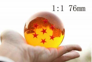 Extra Large DRAGON BALL Z Crystal Ball 1:1 Size 76mm Set of 7 Seven Stars 2