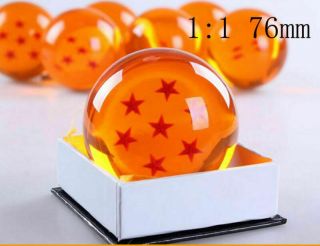 Extra Large DRAGON BALL Z Crystal Ball 1:1 Size 76mm Set of 7 Seven Stars 8