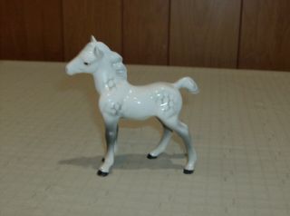 Vintage Beswick England Porcelain Dapple Gray Standing Horse Colt Foal Euc