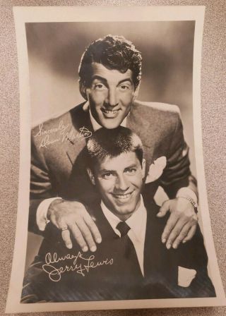 Dean Martin Jerry Lewis Posed Smiling Pic Vintage Studio Photograph