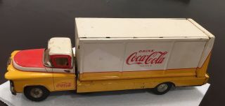 Tin Litho Coca Cola Delivery Truck Ca.  1950’s Japan Battery Operated