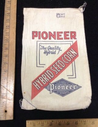Pioneer Seed Corn Sample Cloth Bag Inv - C225