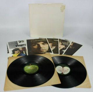 The Beatles White Album Vinyl Lp Capitol Records Swbo 101 W/ Pictures & Poster