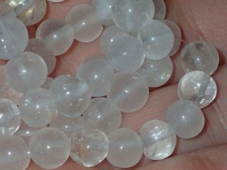 50 Antique Persian Rock Crystal Beads,  7.  5 - 8.  5mm,  Removes Negative Energy,  S1137
