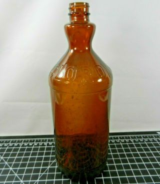 Vintage Antique Clorox Bottle 10 Inches Tall Embossed Lettering Screw Top