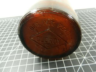 VINTAGE ANTIQUE CLOROX BOTTLE 10 inches tall EMBOSSED LETTERING Screw top 4