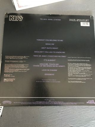 Kiss Paul Stanley Solo Lp 1985 Polygram Reissue Vinyl Lp 2