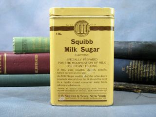 Vintage 1930s Squibb Milk Sugar,  Lactose,  Infant Feeding,  Baby Milk Never Opened