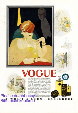 Perfume Vogue Xl 1928 German Ad By Jupp Wiertz Advertising High Society Germany