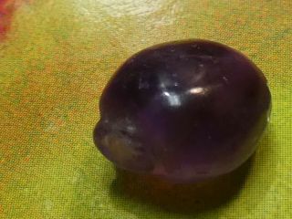 Ancient Pyu Purple Amethyst Collar Shape Bead Really Worn Ends 10.  2 By 9.  5
