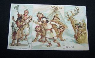 1893 Trade Card - 50 Arbuckle Coffee - Lapland - Sports Pastime Series