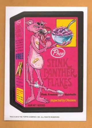 Pink Panther Cereal Parody Spoof Sticker Topps