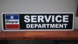 Mopar Service Department Aluminum Sign 6 " X 24 "
