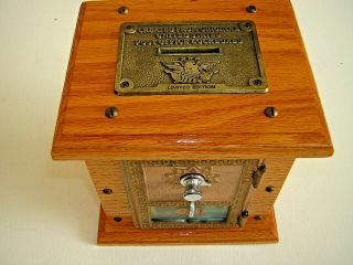 Vintage U S Post Office Mail Lock Box / Bank Oak