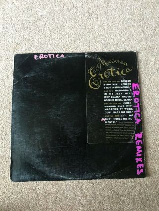 Madonna ‎– Erotica - 2 X 12 " Promo Usa Vinyl