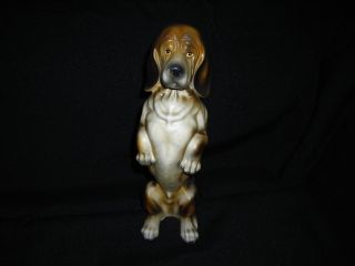 Vintage Ardco Ceramic Large Basset Hound Dog Figurine Japan