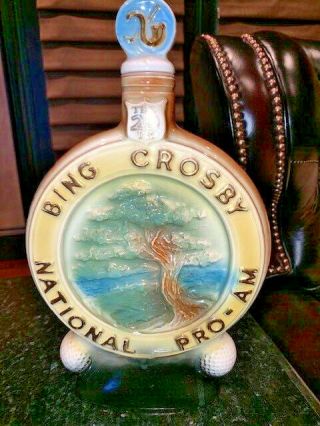 Bing Crosby National Pro - Am 1970 Pebble Beach At&t Us Open Jim Beam Decanter