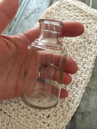 Old Antique Glass Medicine Bottle - 2 1/2 Oz - Approx 4” Tall