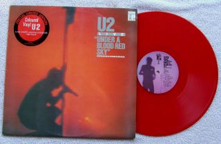 U2 Under A Blood Red Sky Rare Australian Mini Lp On Red Vinyl