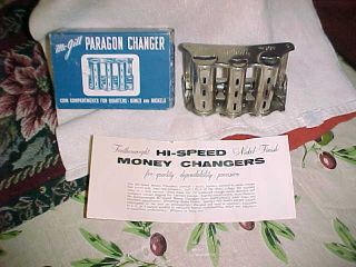 Vintage Mcgill 3 Barrel Coin Change Dispenser Paragon Changer Old Stock