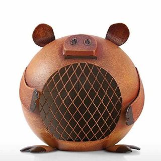 Tooarts Metal Cute Piggy Bank Vintage Money Coin Bank for Kids Adults Iron Coin 3