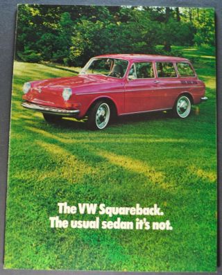 1973 Volkswagen Squareback Station Wagon Brochure 73 Vw