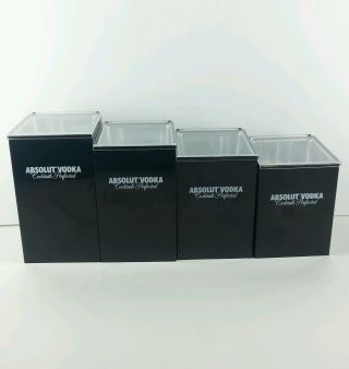 Absolut Vodka Cocktails Perfected Magnetic Condiment Trays Garnish Set Of 4 Bar