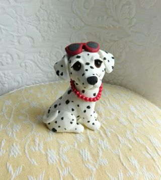 Dalmatian Summer Sassy Clay Dog Sculpture By Raquel From Thewrc