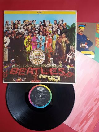 The Beatles Usa Stereo 1967 Sgt Peppers Lonely Hearts Club Band Vinyl Lp Insert