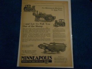 1922 Minneapolis Threshing Machine Co Advertisement: Steam Engines,  Kerosene Gas