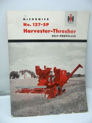 1952 International Harvester Self Propelled Mccormick Harvester Sales Brochure